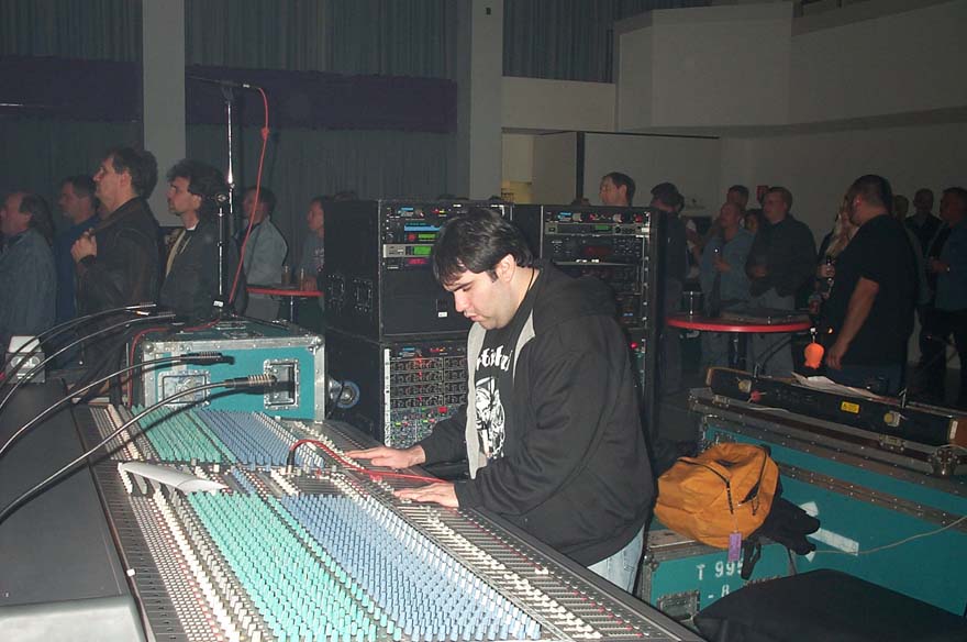 Me in Germany mixing a Blue Öyster Cult show in 2003